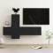 vidaXL Set dulapuri TV, 3 buc., negru, lemn prelucrat