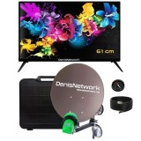 Kit tv antenă camion / camping / rulotă, TV 61cm DenisNewtork + Antenă cu