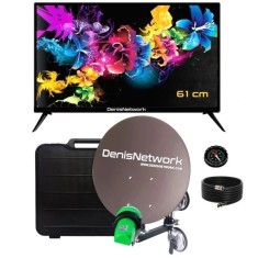 Kit tv antenă camion / camping / rulotă, TV 61cm DenisNewtork + Antenă cu