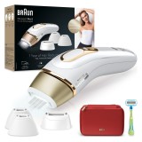 Epilator IPL Braun Silk-expert PRO 5 PL5382 Senzor automat &amp;amp; continuu Skin pro 2.0, 400.000 impulsuri, 10 niveluri de intensitate, 125 de impulsur