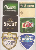 N32 - Lot 10 bucati diferite - suport pentru bere din carton / coaster
