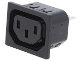 Conector alimentare AC soclu mamă C13, 10A, 250VAC
