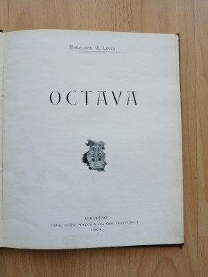 OCTAVA - HARALAMB G. LECCA, SOCECU &amp;amp; CO, ANUL 1904 foto