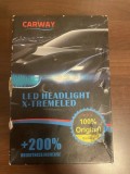 Set 2 becuri LED H7 100W, 9V-32V, F2 COB, ventilator slim,