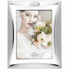 Rama Foto Fedi Argint 24X29cm (15&amp;amp;#215;20) Cu Verighete Lemn Maro COD: 2653 foto
