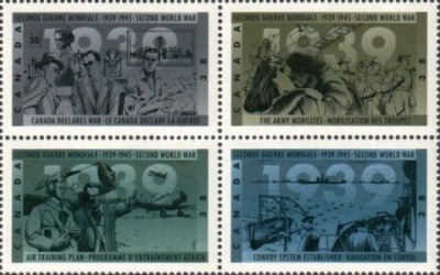 Canada 1989 - 50 de ani de la W.W.II., bloc neuzat foto