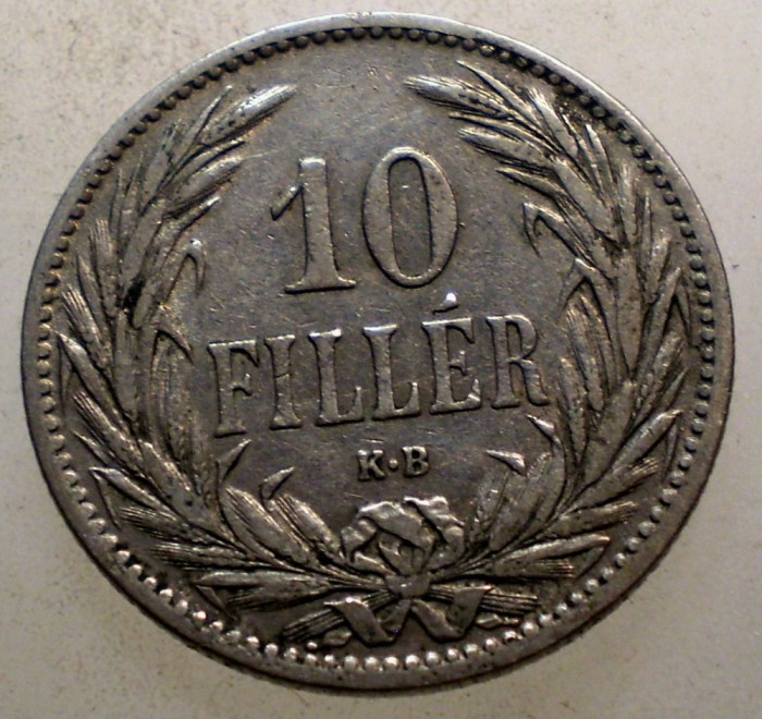 1.041 UNGARIA 10 FILLER 1894