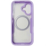 Husa tip 360, spate si fata, plastic si TPU lila, magnet, pentru Apple iPhone 16
