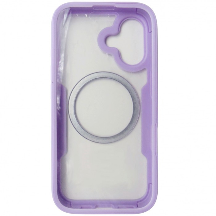 Husa tip 360, spate si fata, plastic si TPU lila, magnet, pentru Apple iPhone 16
