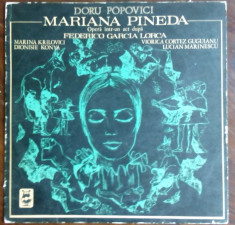 LP: DORU POPOVICI - MARIANA PINEDA (OPERA INTR-UN ACT DUPA LORCA)[ECE 0522/1971] foto