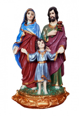 Statueta decorativa, Familia lui Isus Hristos, Multicolor, 29 cm, DVR0208-6G foto