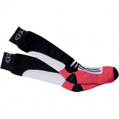 Ciorapi Moto Alpinestars Road Racing Summer Socks, Negru/Rosu/Alb, Marime L-2XL