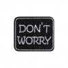 Aplicatie termoadeziva, 62 x 52 mm, Don&#039;t worry Argintiu, Crisalida