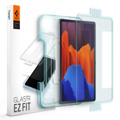 Folie Premium Originala Spigen Glass Tr Ez Fit Samsung Galaxy Tab S7+ Plus 12,4inch, Model T970 / T976, Transparenta foto