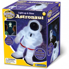 Lampa de veghe Astronaut Brainstorm, 15 cm, 3 x AAA, astronautul straluceste in intuneric, 3 ani+