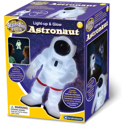 Lampa de veghe Astronaut Brainstorm, 15 cm, 3 x AAA, astronautul straluceste in intuneric, 3 ani+ foto