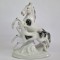 Cal cu manz - Bibelou portelan german DDR vintage - 21 cm