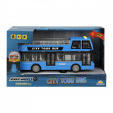 Cumpara ieftin Autobuz cu lumini si sunete, City Tour, Maxx Wheels, 1:16, Albastru