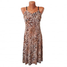 Rochie eleganta, lejera, bielastic, animal print, marime 36 foto