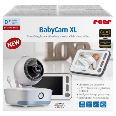 Video monitor digital pentru bebelusi cu camera rotativa si urmarire inteligenta a miscarii, REER BabyCam XL 80440 Children SafetyCare foto