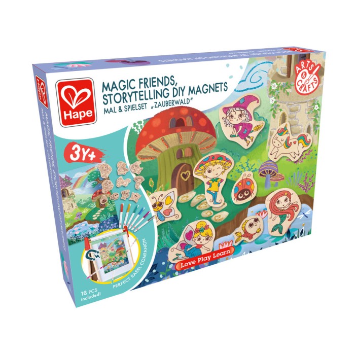 Kit de creat magneti tematica Fantasy pentru copii 17 piese