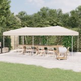 VidaXL Cort pliabil pentru petreceri, crem, 3x6 m