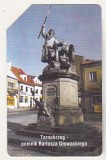 bnk card Cartele telefonice - Polonia TP - URMET - orase - Tarnobrzeg-B.Glowacki monument - 25 unitati