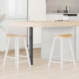 vidaXL Scaune de dining 2 pcs Alb 46 x 37 x 63 cm 42020461