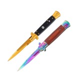 Cumpara ieftin Set doua bricege, DEPOX&reg;, finisaj auriu &ndash; design italian clasic, husă inclusă, 22 cm, auriu/multicolor