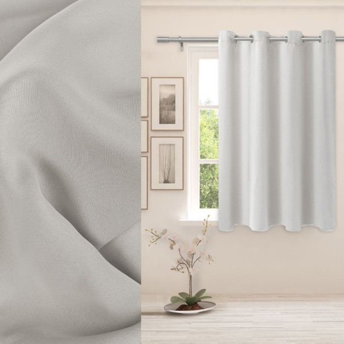 Draperie Fereastră, Model Ecru, Dimensiuni 140x140cm, Inele Metalice, Poliester