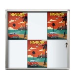 Avizier magnetic Premium cu rama aluminiu 6*A4 (6 documente A4), 68x65 cm, Premium (7 ani garantie)