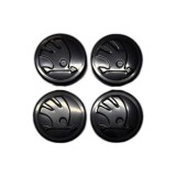 Set 4 capace Jante Aliaj Skoda 56mm negre