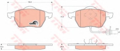 Set placute frana,frana disc SEAT ALHAMBRA (7V8, 7V9) (1996 - 2010) TRW GDB1440 foto