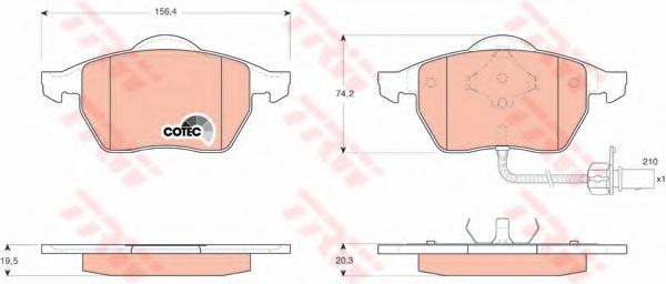 Set placute frana,frana disc SEAT ALHAMBRA (7V8, 7V9) (1996 - 2010) TRW GDB1440