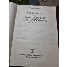 DICTIONAR AL LIMBII ROMANE CONTEMPORANE - VASILE BREBAN