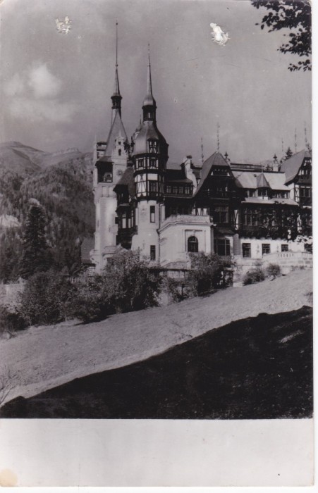 AS - ILUSTRATA 1202, SINAIA - MUZEUL PELES, ANUL 1957, cu perforari