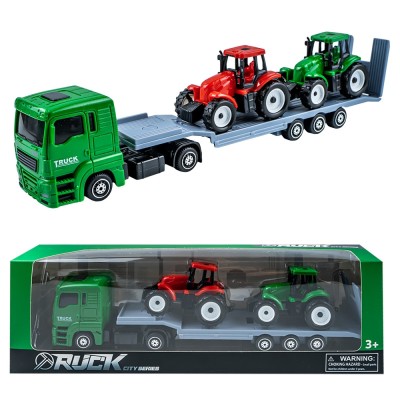 Camion platforma + 2 tractoare foto
