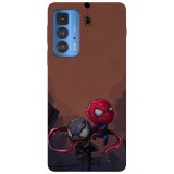 Husa compatibila cu Motorola Moto G20 model Baby Venom vs Baby Spiderman, Silicon, TPU, Viceversa, Transparent, Carcasa