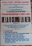 QW13 - Afise - tematica cultura - De la o gluma la alta - Bailesti - 1986