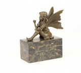 Zana cu fluture-statueta din bronz pe soclu din marmura KF-62