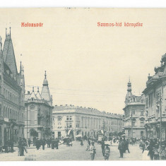 2605 - CLUJ, market, Romania - old postcard - used - 1911