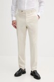 BOSS pantaloni culoarea bej, cu fason chinos, 50544005