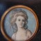 Miniatura diam 6 cm., Portret de femeie