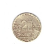 Moneda Peru 20 centimos 2010, stare buna, curata