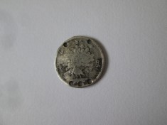 Rara! Burma 1/8 Rupee 1214(1852) argint moneda gaurita