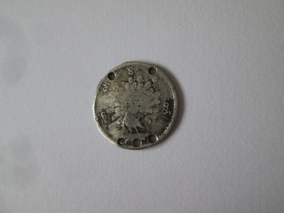 Rara! Burma 1/8 Rupee 1214(1852) argint moneda gaurita foto