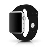 Cumpara ieftin Curea silicon THD compatibila cu Apple Watch 42 mm seria 10, Apple Watch 41 mm seria 9, marimea S/M, neagra