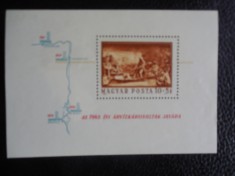 Ungaria-inundatiile din anul 1965-bloc nestampilat foto