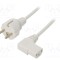 Cablu 3x1mm2 CEE 7/7 IEC C13 mamă 90&deg; PVC 5m alb LIAN DUNG