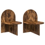 vidaXL Noptieră 2 pcs Stejar fumuriu 48 x 49 x 65 cm Lemn prelucrat 8001124